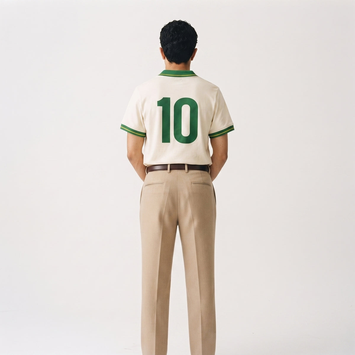 Retro Brazil Cream Football Polo — Vintage Selecao Edition